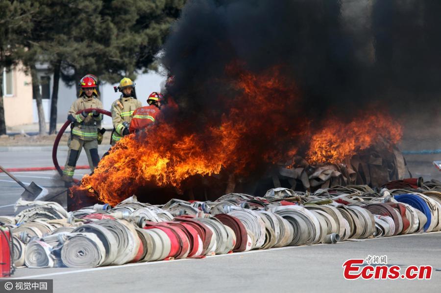 уничтожено 7000 единиц поддельные противопожарного оборудования в провинции Ляонин